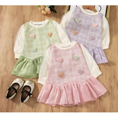 PAKET DRESS GIRLS CUTIE LOVES HEART ISI 12 PCS (PRE ORDER)